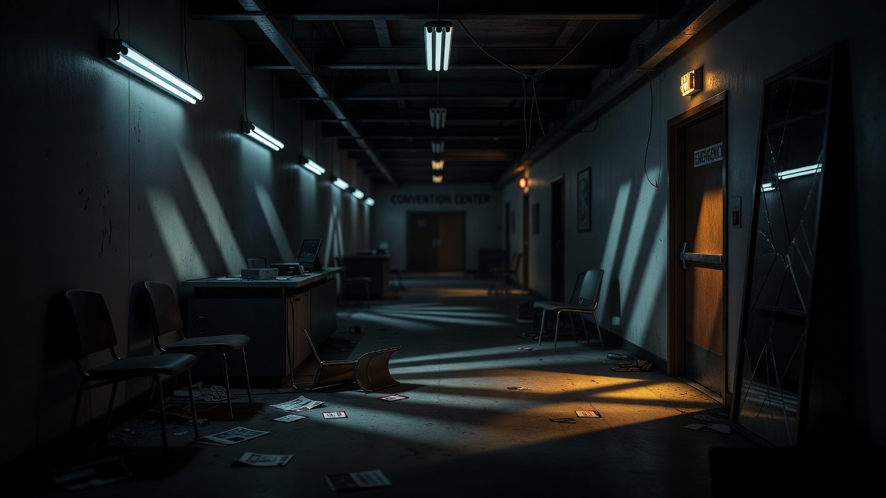 Player character using a light source to reveal hidden paths in a horror setting on current-generation hardware