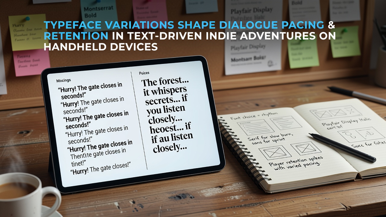 Split comparison of two typeface styles used in dialogue boxes on portable gaming hardware
