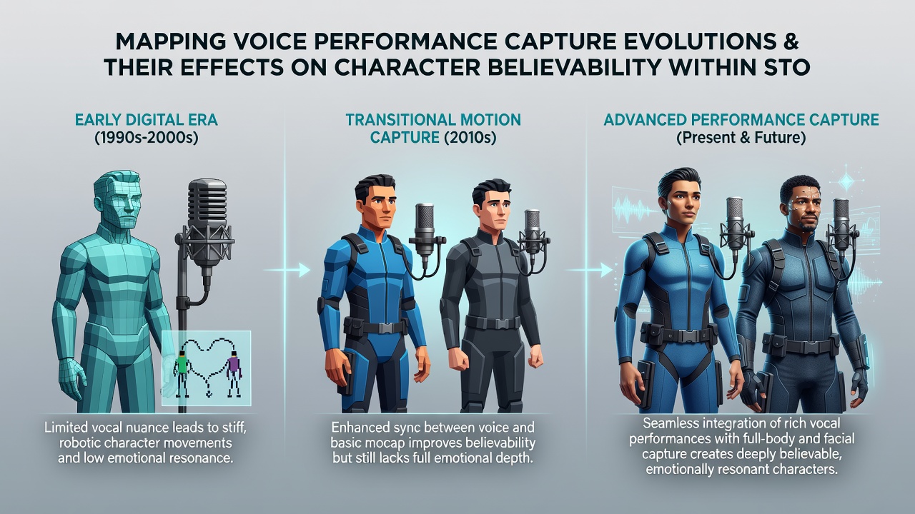 Advanced facial capture rig demonstrating real-time mapping of voice actor performance onto an RPG character model in a narrative scene